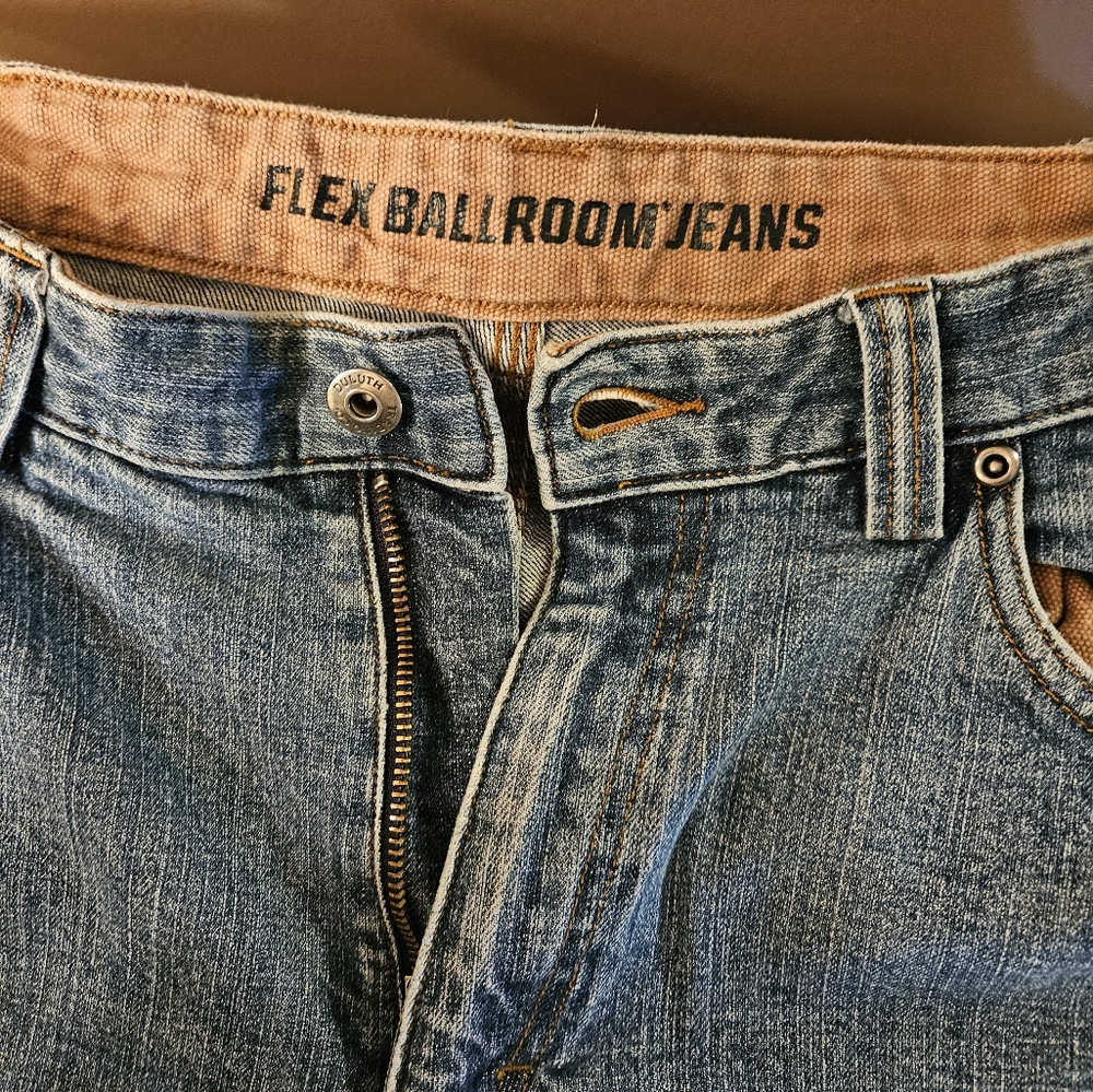 Duluth Trading men's ballroom flex jeans sz 38x32